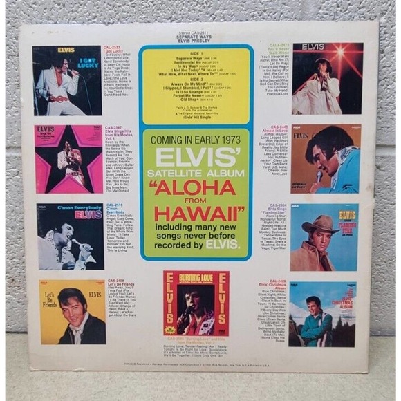 Elvis “Separate Ways” (RCA Records 1972) CAS-2611 Vinyl Record LP Album - Picture 2 of 4